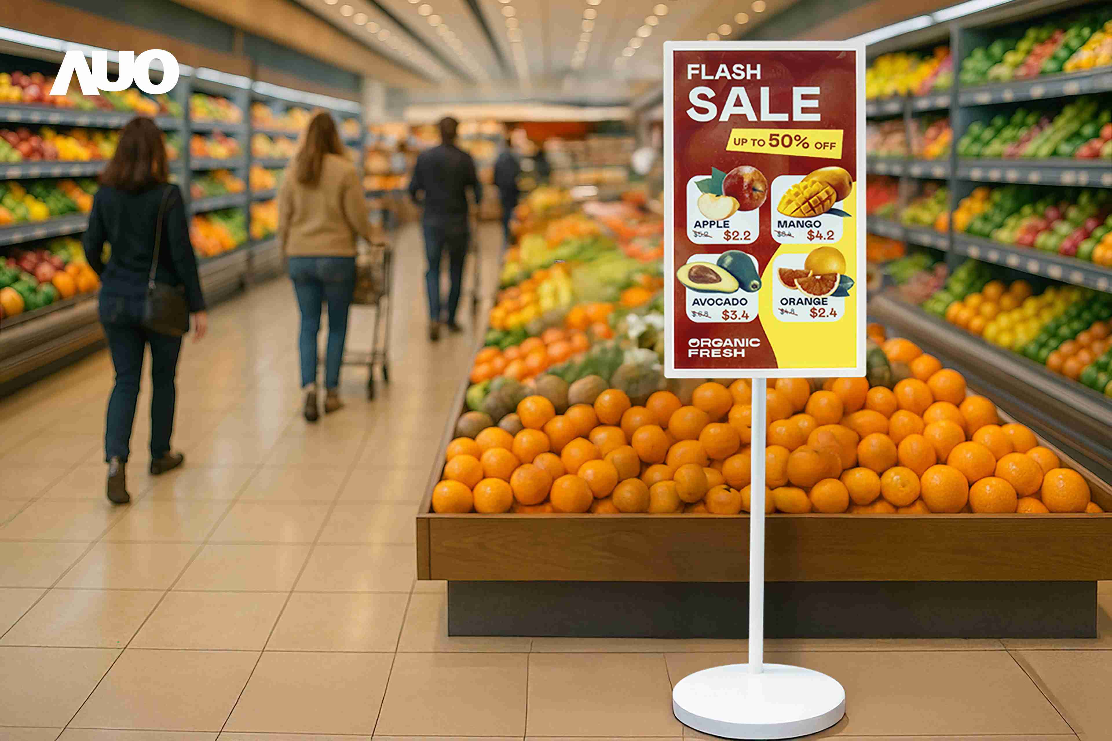 达擎首亮相低功耗、、、全彩的〝aecoPost电子纸解决方案〞，，，仅在更新画面时需要微量的电力驱动，，无需布建电线的便捷设计，，，使其可灵活应用、、、、随意置放，，并可透过云端或行动装置app，，，，轻松管理及排程广告内容，，，晋升店头营销利器。。。。